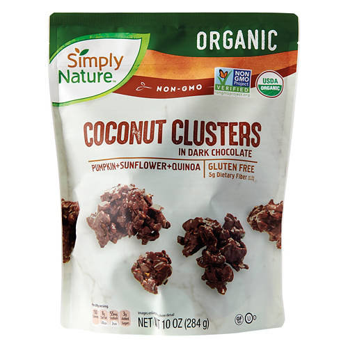 Simply Nature Organic Gluten Free Dark Chocolate Coconut Clusters